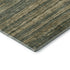 5' X 8' Fern Green And Taupe Striped Washable Area Rug With UV Protection
