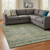 8' X 10' Fern Green And Taupe Striped Washable Area Rug With UV Protection