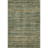 8' X 10' Fern Green And Taupe Striped Washable Area Rug With UV Protection