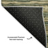 8' X 10' Fern Green And Taupe Striped Washable Area Rug With UV Protection