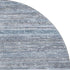 8' Sky Blue And Gray Striped Washable Round Rug With UV Protection