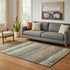 5' X 8' Fern Green And Copper Geometric Washable Area Rug With UV Protection