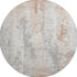 8' Coral And Ivory Abstract Washable Round Rug With UV Protection