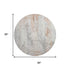 8' Coral And Ivory Abstract Washable Round Rug With UV Protection