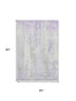 5' X 8' Lavender And Ivory Abstract Washable Area Rug With UV Protection