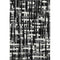 5' X 8' Black And Ivory Striped Washable Area Rug With UV Protection