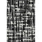 8' X 10' Black And Ivory Striped Washable Area Rug With UV Protection