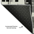 8' X 10' Black And Ivory Striped Washable Area Rug With UV Protection