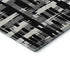 8' X 10' Black And Ivory Striped Washable Area Rug With UV Protection