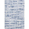 5' X 8' Blue And Ivory Striped Washable Area Rug With UV Protection