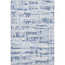8' X 10' Blue And Ivory Striped Washable Area Rug With UV Protection