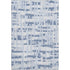8' X 10' Blue And Ivory Striped Washable Area Rug With UV Protection