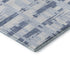 8' X 10' Blue And Ivory Striped Washable Area Rug With UV Protection