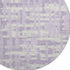 8' Lavender And Ivory Striped Washable Round Rug With UV Protection