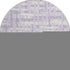 8' Lavender And Ivory Striped Washable Round Rug With UV Protection