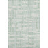 5' X 8' Mint Green And Ivory Striped Washable Area Rug With UV Protection