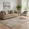 5' X 8' Rust And Ivory Striped Washable Area Rug With UV Protection