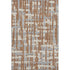 5' X 8' Rust And Ivory Striped Washable Area Rug With UV Protection