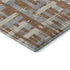 9' X 12' Rust And Ivory Striped Washable Area Rug With UV Protection
