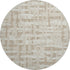 8' Taupe And Beige Striped Washable Round Rug With UV Protection