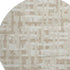 8' Taupe And Beige Striped Washable Round Rug With UV Protection