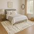 8' X 10' Taupe And Beige Striped Washable Area Rug With UV Protection