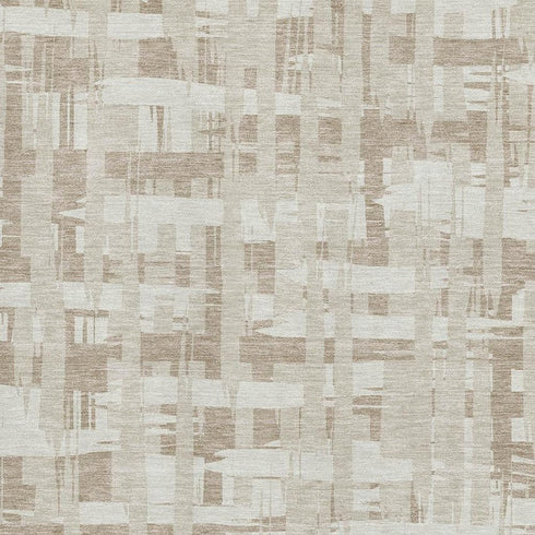 8' X 10' Taupe And Beige Striped Washable Area Rug With UV Protection