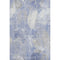 5' X 8' Denim Blue And Ivory Floral Washable Area Rug With UV Protection