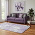 5' X 8' Lavender And Ivory Floral Washable Area Rug With UV Protection