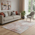 5' X 8' Salmon And Ivory Floral Washable Area Rug With UV Protection