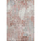 5' X 8' Salmon And Ivory Floral Washable Area Rug With UV Protection