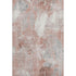 8' X 10' Salmon And Ivory Floral Washable Area Rug With UV Protection