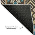 5' X 8' Brown And Teal Tribal Washable Area Rug With UV Protection