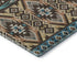 5' X 8' Brown And Teal Tribal Washable Area Rug With UV Protection