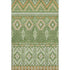 8' X 10' Green And Copper Tribal Washable Area Rug With UV Protection