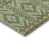 8' X 10' Green And Copper Tribal Washable Area Rug With UV Protection