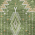 8' X 10' Green And Copper Tribal Washable Area Rug With UV Protection