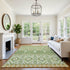 8' X 10' Green And Copper Tribal Washable Area Rug With UV Protection