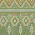 8' X 10' Green And Copper Tribal Washable Area Rug With UV Protection