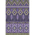 5' X 8' Purple And Fern Green Tribal Washable Area Rug With UV Protection
