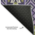 5' X 8' Purple And Fern Green Tribal Washable Area Rug With UV Protection
