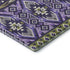 5' X 8' Purple And Fern Green Tribal Washable Area Rug With UV Protection