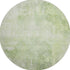 8' Artichoke Green And Ivory Abstract Washable Round Rug With UV Protection