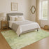 9' X 12' Artichoke Green And Ivory Abstract Washable Area Rug With UV Protection