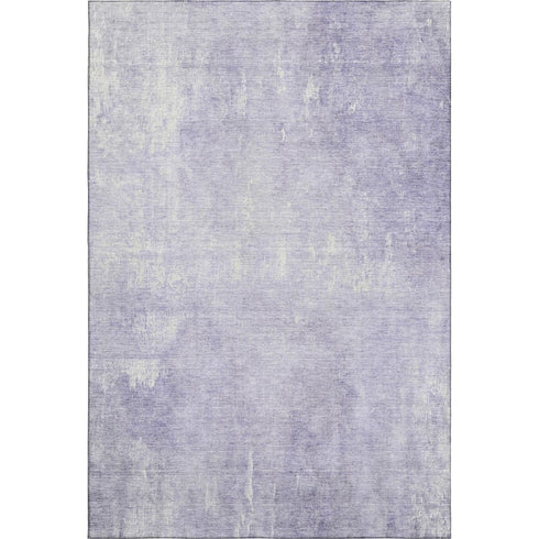 9' X 12' Lavender And Ivory Abstract Washable Area Rug With UV Protection