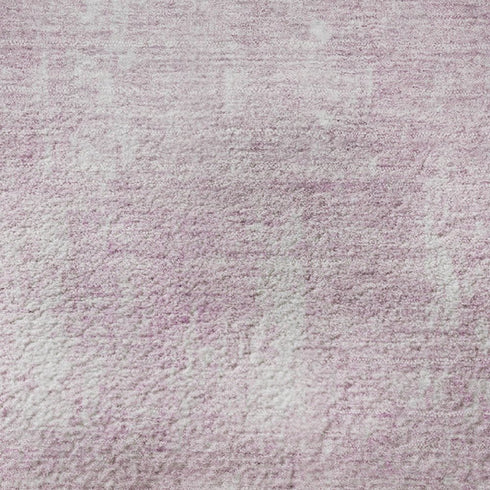 5' X 8' Pink And Ivory Abstract Washable Area Rug With UV Protection