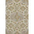5' X 8' Beige And Tan Floral Medallion Washable Area Rug With UV Protection