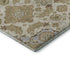 5' X 8' Beige And Tan Floral Medallion Washable Area Rug With UV Protection