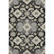 5' X 8' Black And Beige Floral Medallion Washable Area Rug With UV Protection