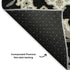 5' X 8' Black And Beige Floral Medallion Washable Area Rug With UV Protection